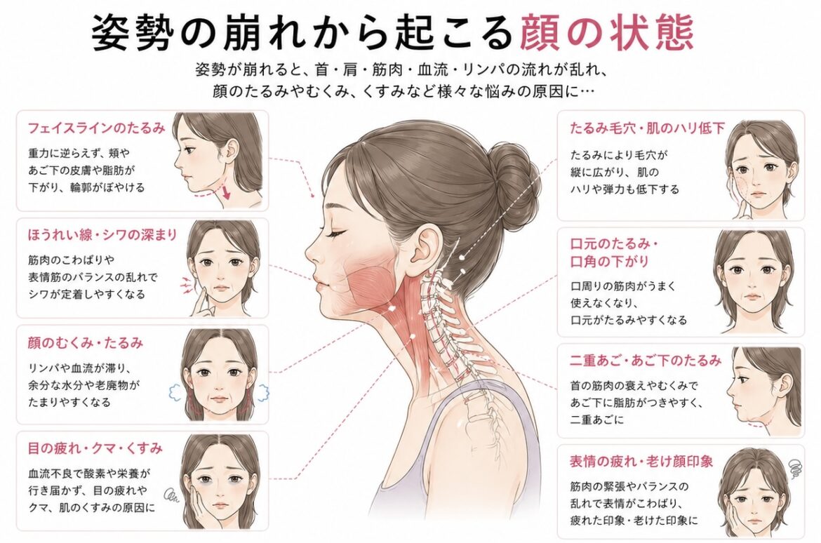 姿勢が変わると「顔が変わる」って本当？